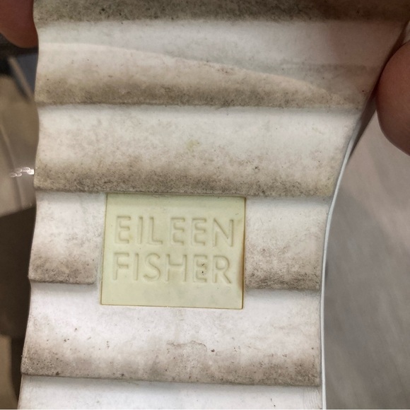 EILEEN FISHER Sz 8 Tumbled Nubuck Zipper Closure Rubber Sole Sneaker Sandals - Picture 7 of 10